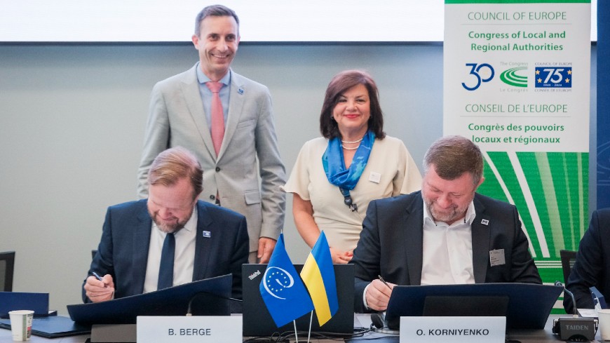 Le Conseil de l’Europe et l’Ukraine signent une déclaration commune sur la voie à suivre dans la période de l’après-guerre